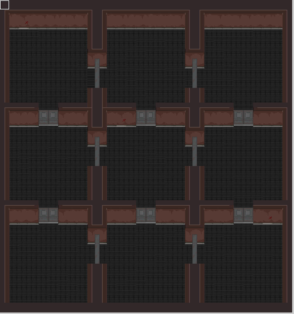 An in-game first draft screenshot of the game's map layout.